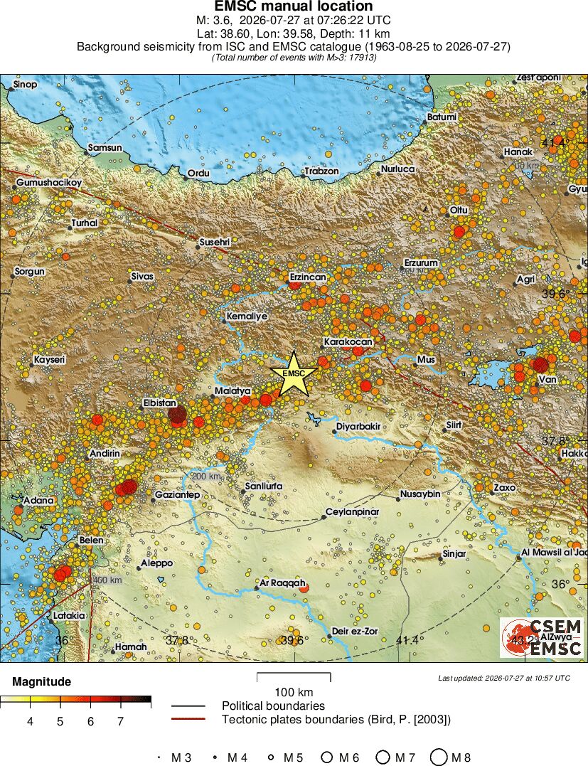 regional magnitude historical seismicity