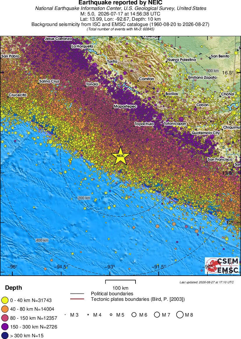regional historical seismicity