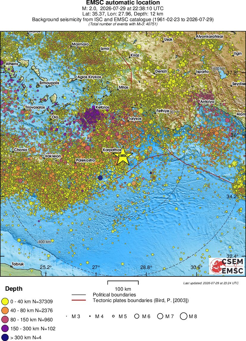 regional historical seismicity