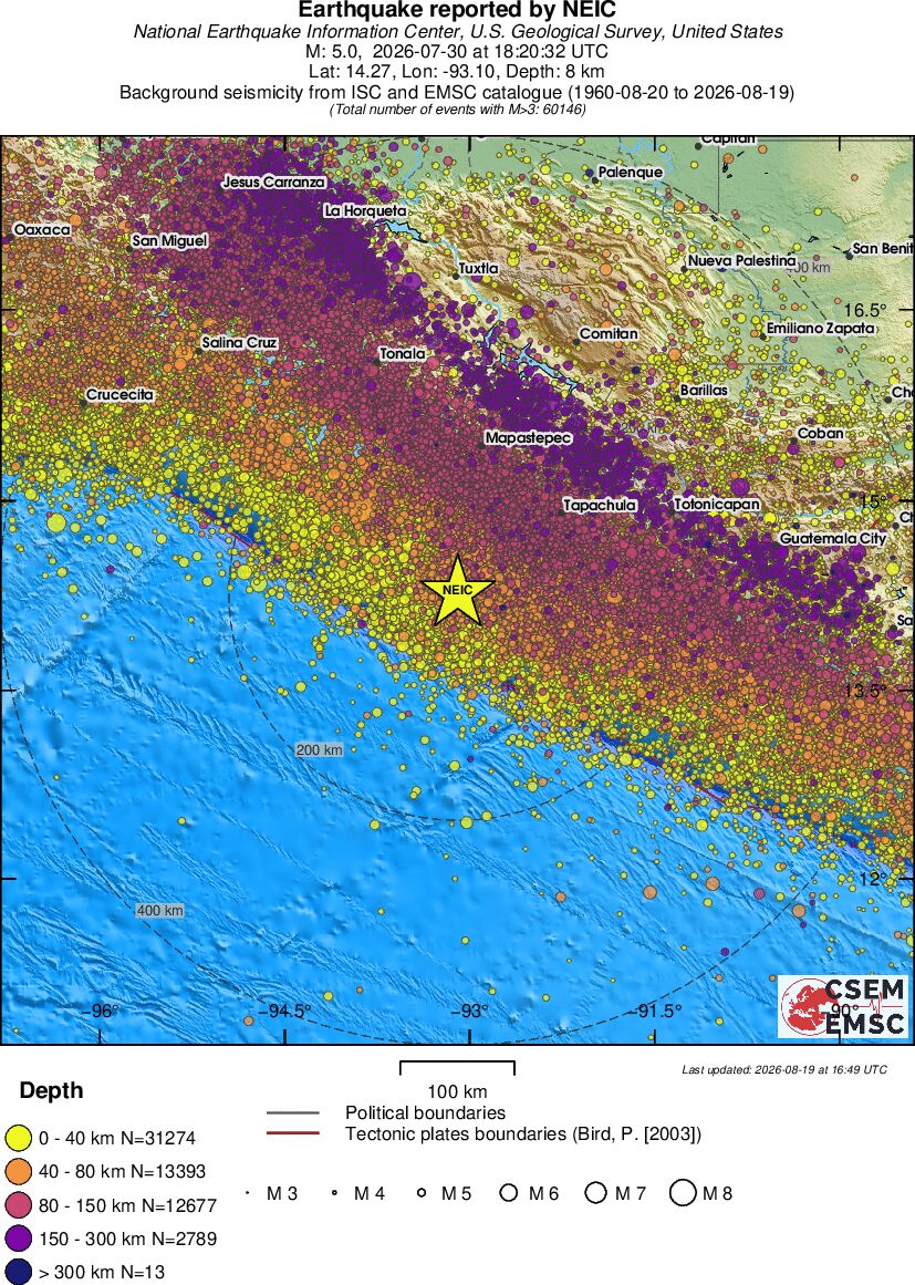 regional historical seismicity