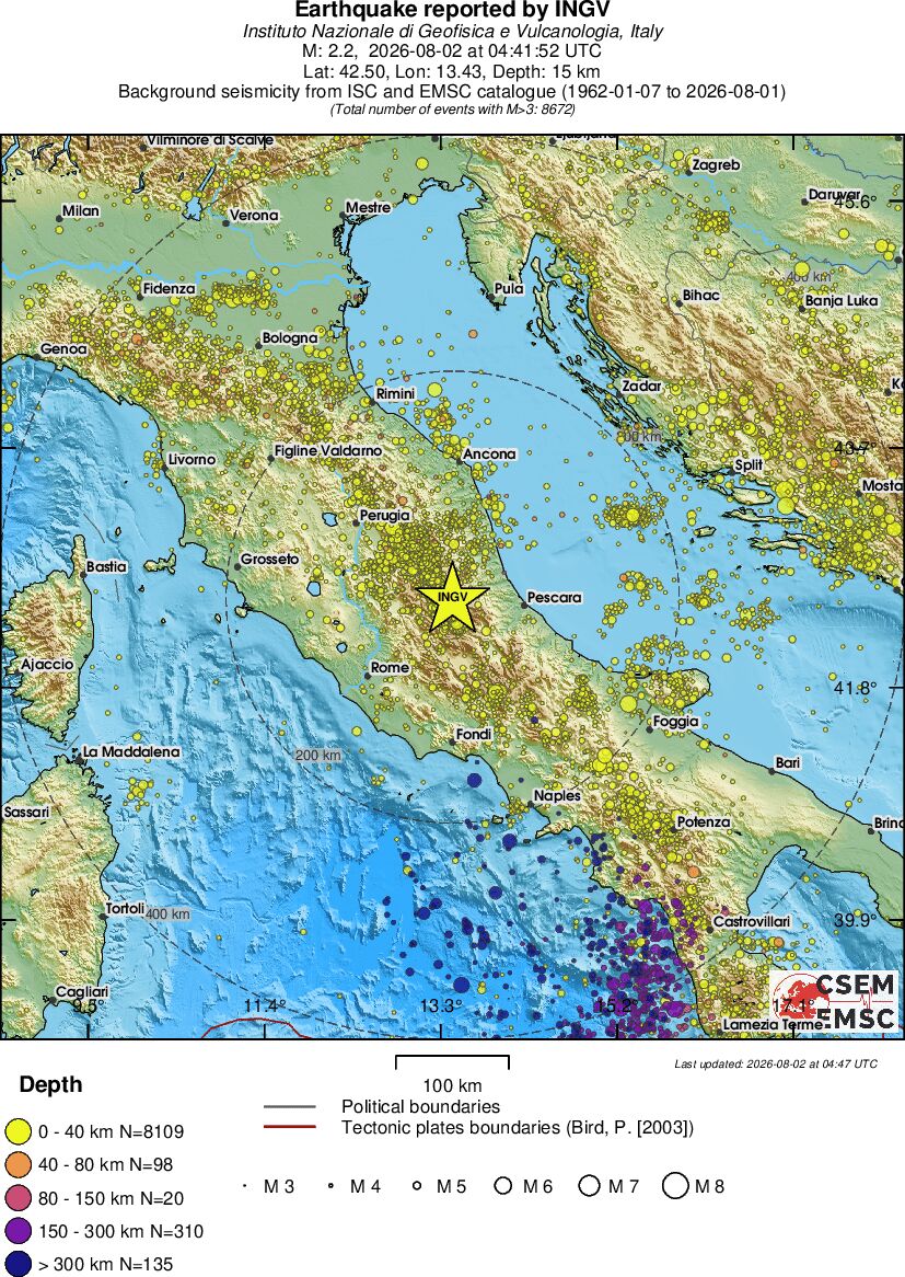 regional historical seismicity