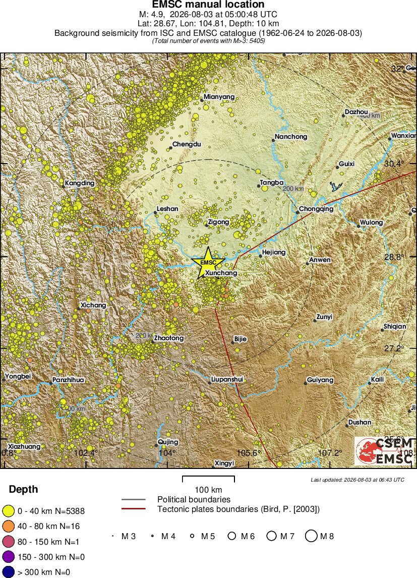 regional historical seismicity