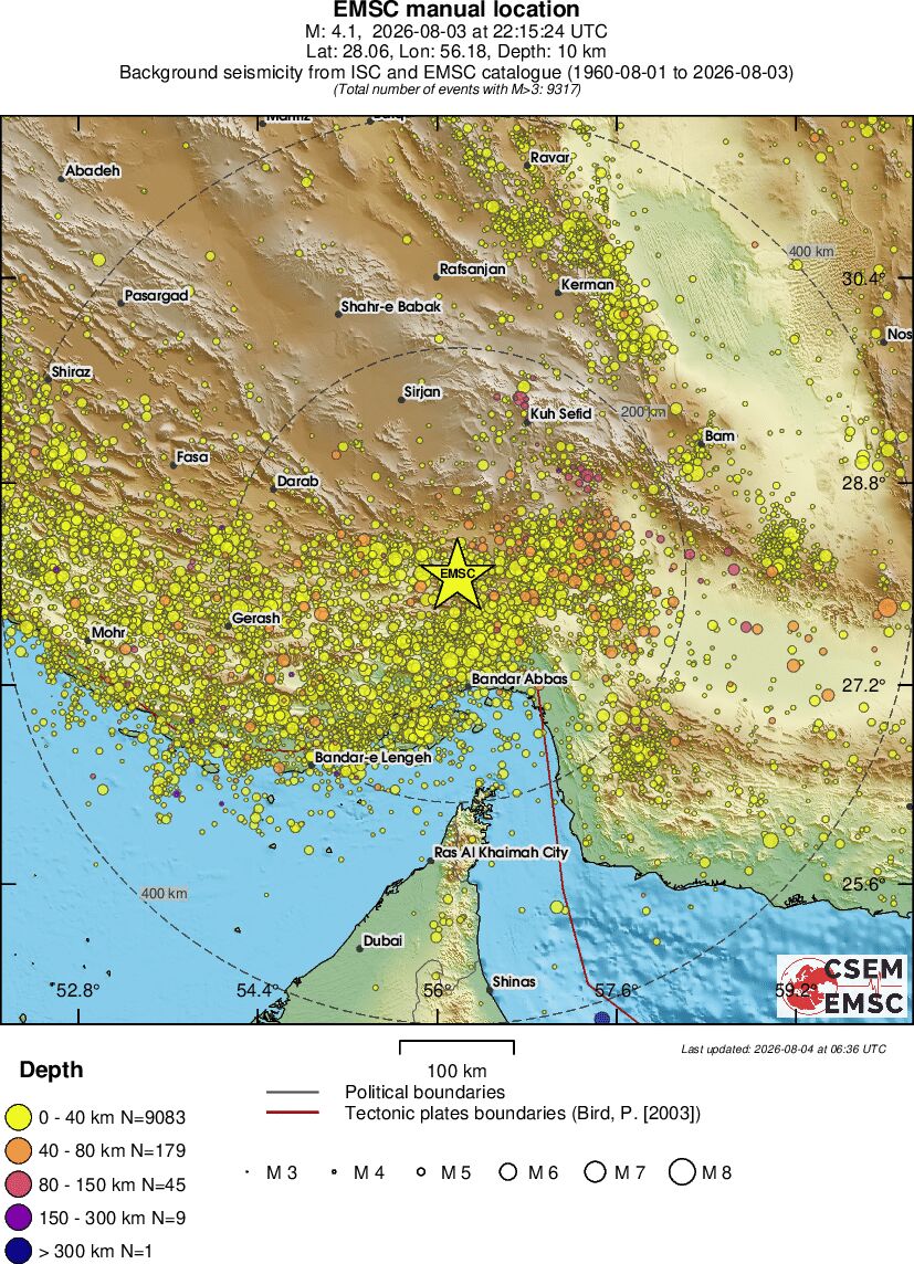 regional historical seismicity