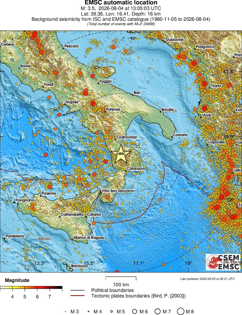 regional magnitude historical seismicity
