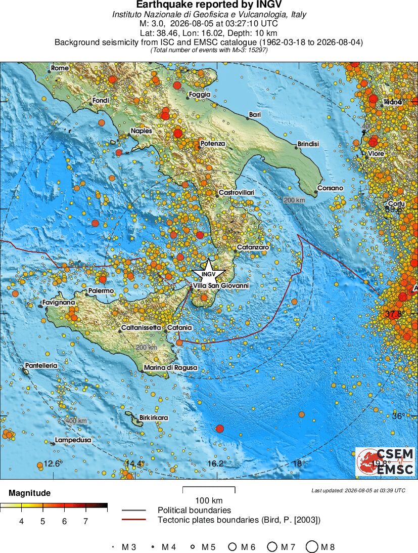 regional magnitude historical seismicity