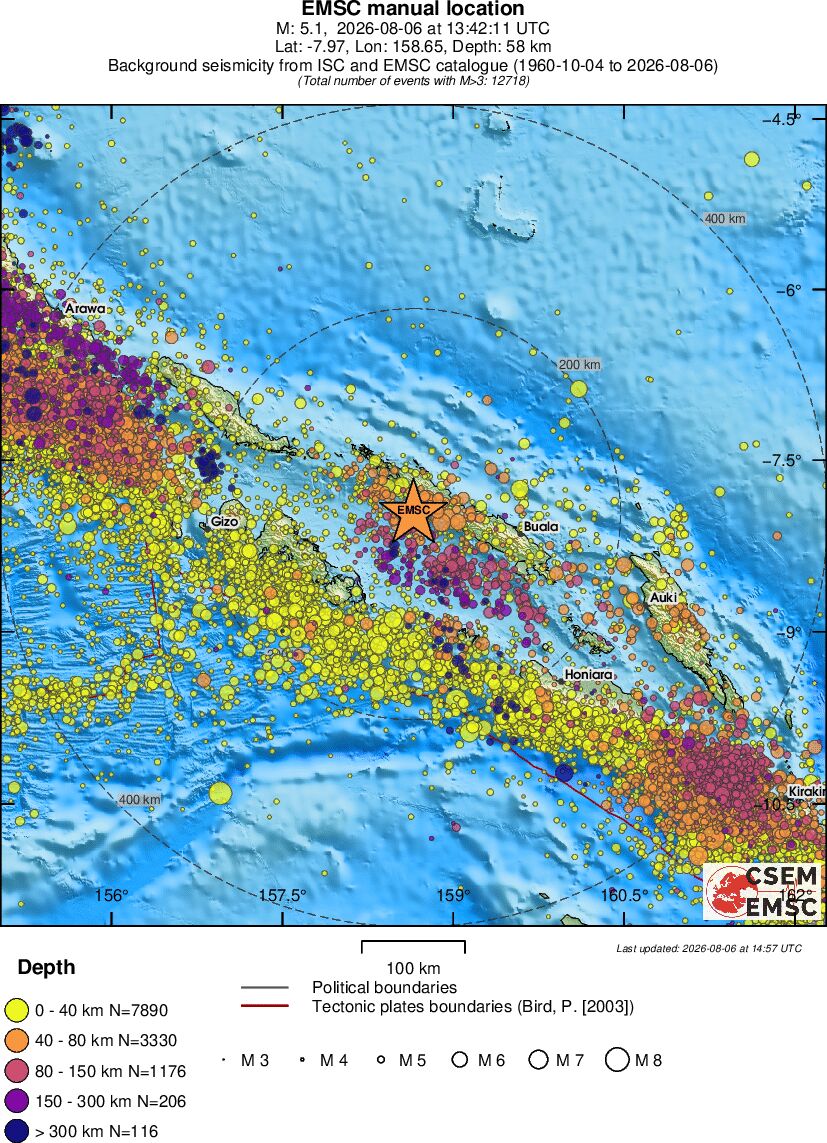 regional historical seismicity