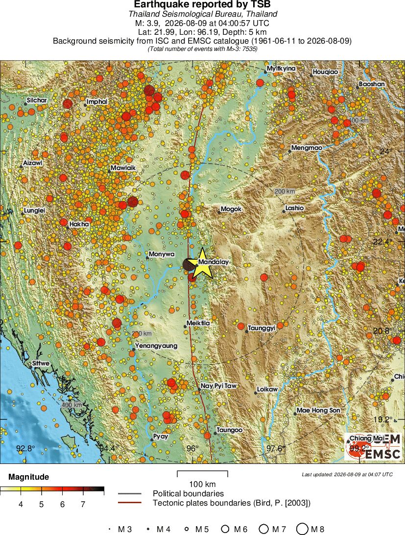 regional magnitude historical seismicity