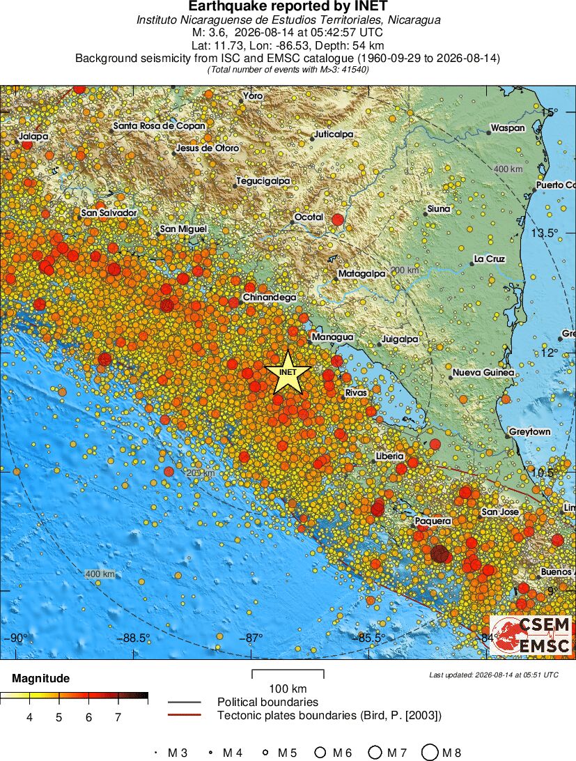 regional magnitude historical seismicity