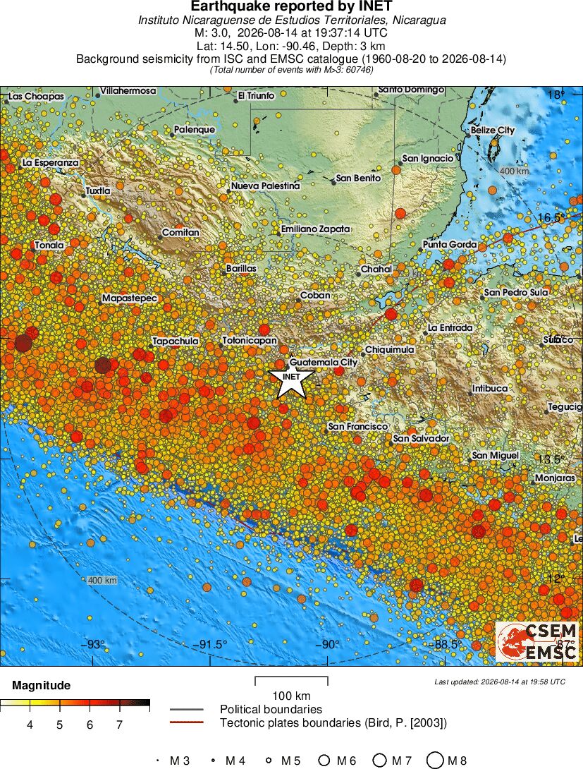 regional magnitude historical seismicity