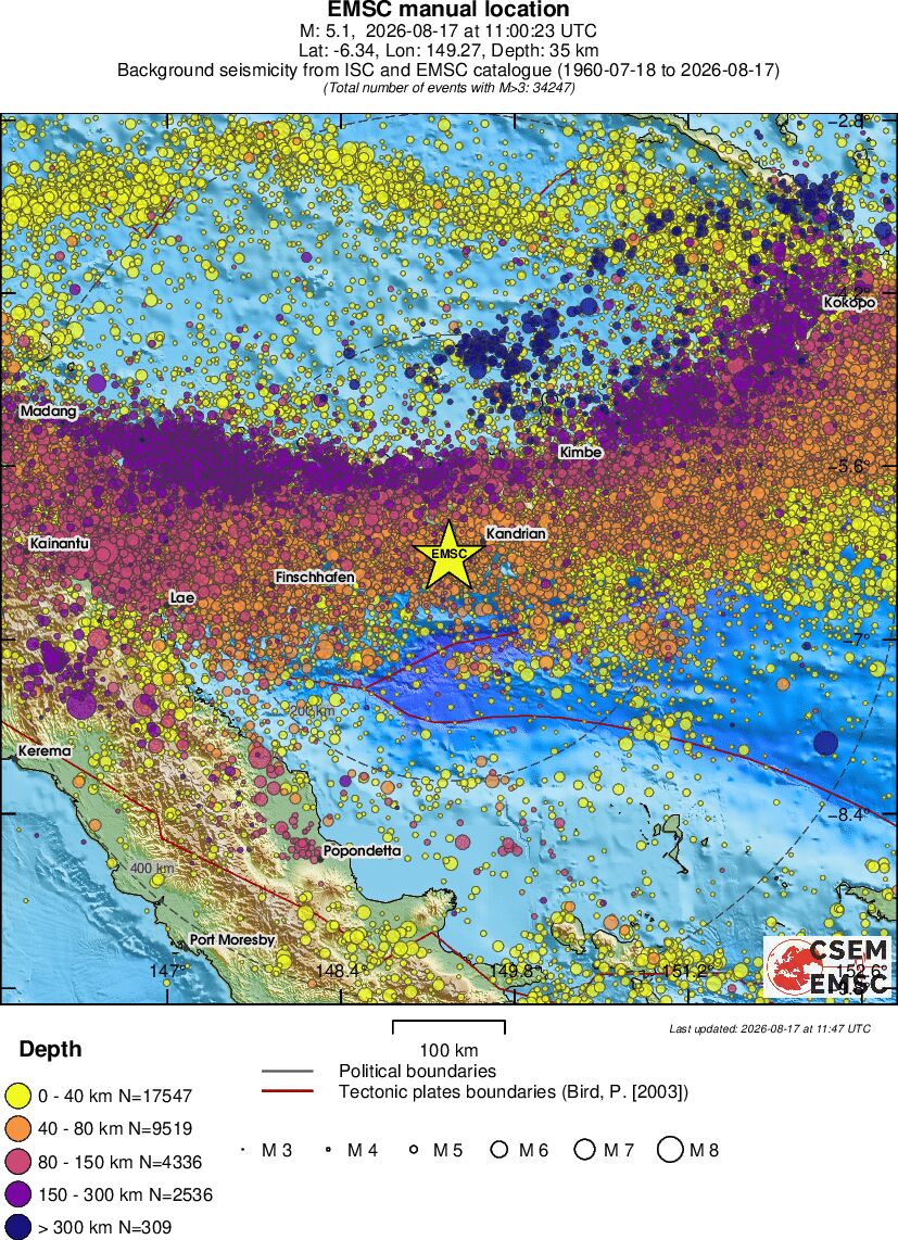 regional historical seismicity