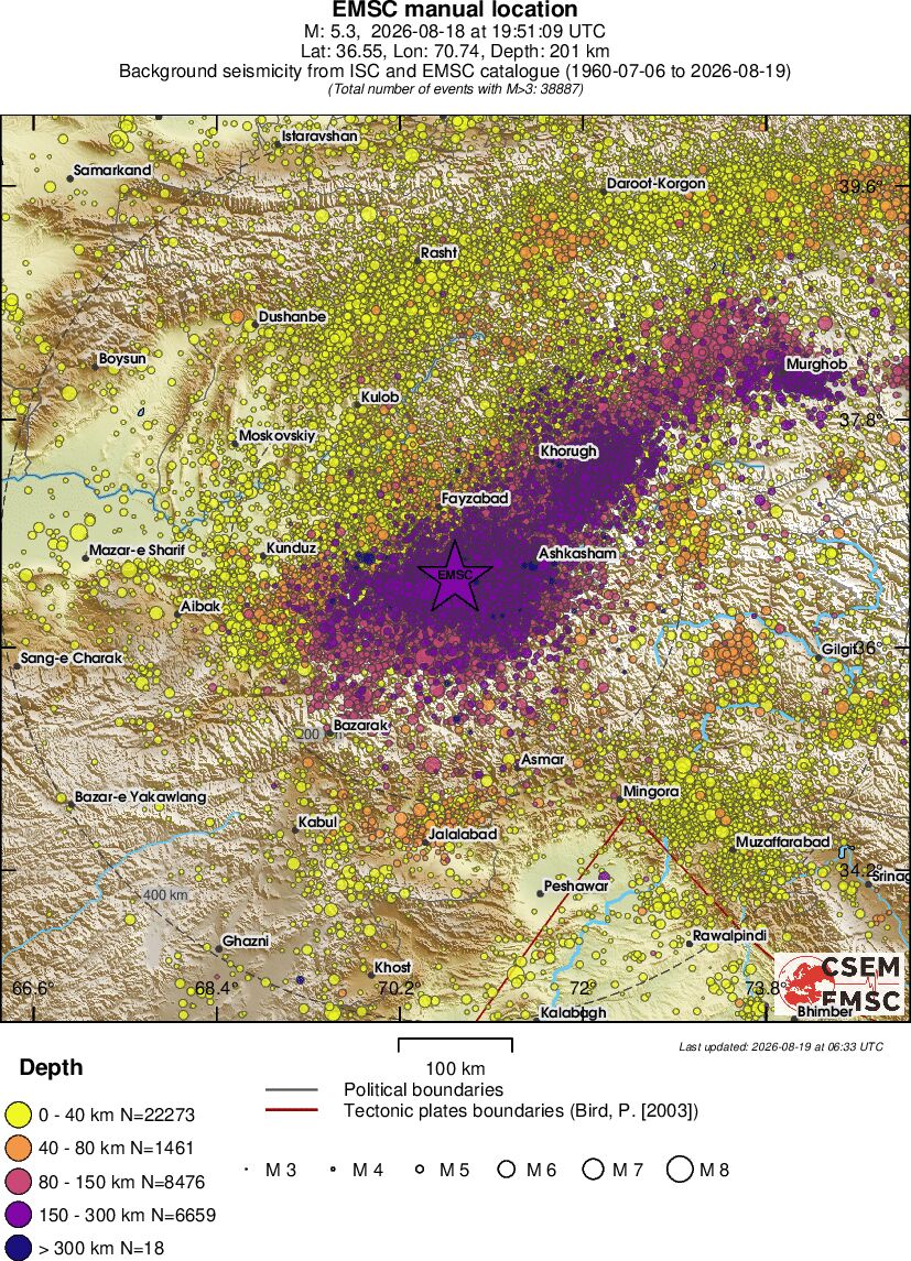 regional historical seismicity