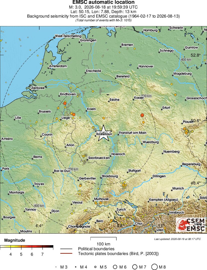regional magnitude historical seismicity