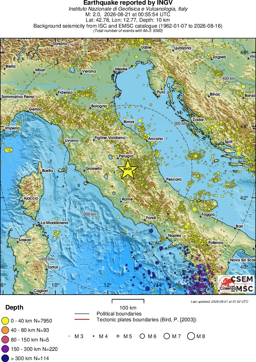 regional historical seismicity