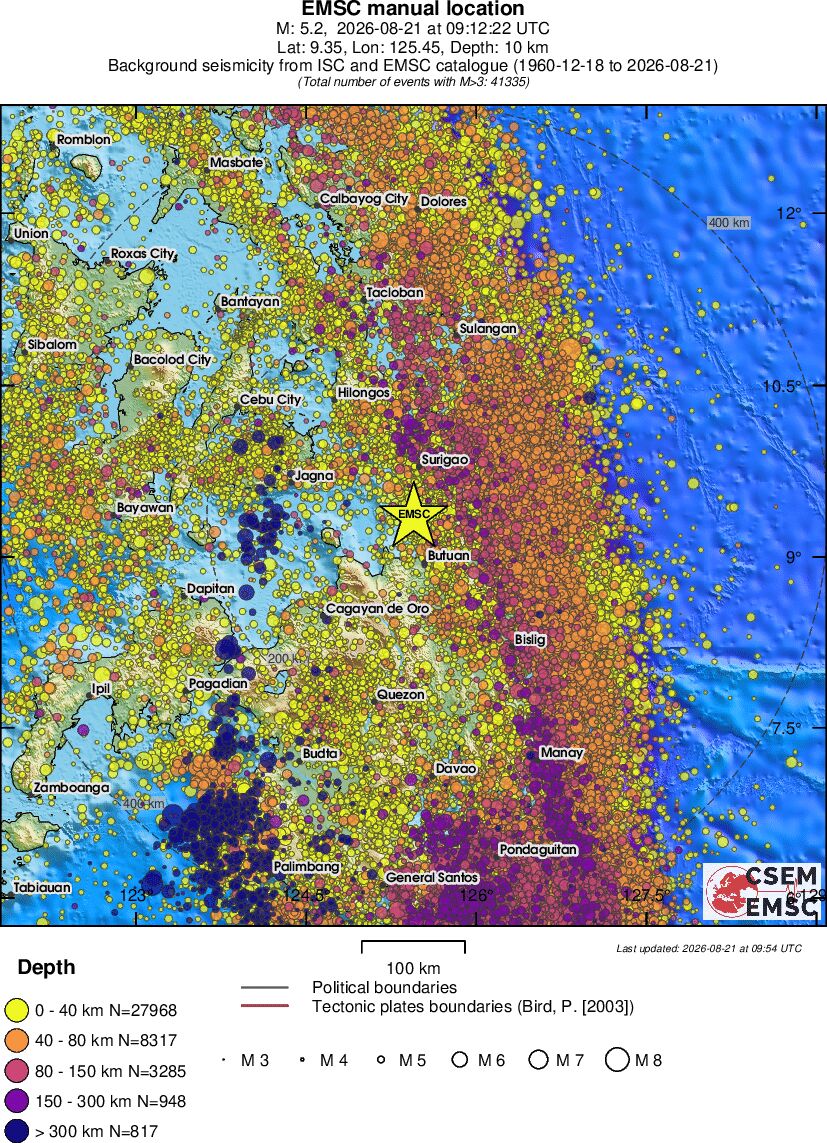 regional historical seismicity