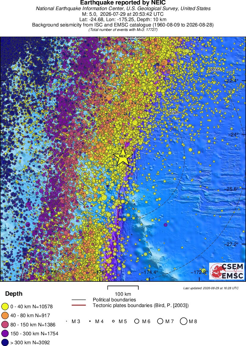 regional historical seismicity