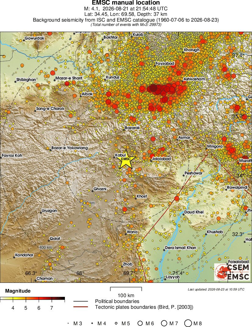 regional magnitude historical seismicity