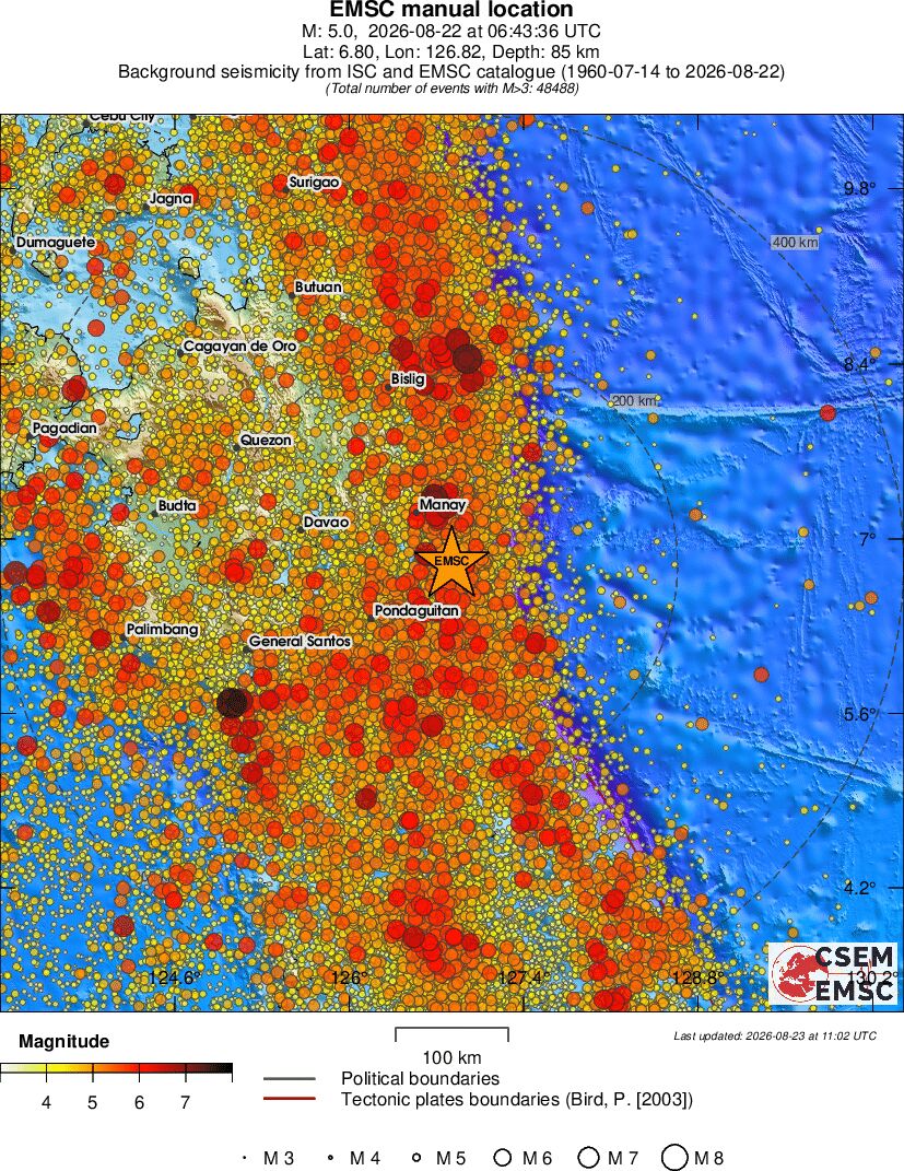 regional magnitude historical seismicity