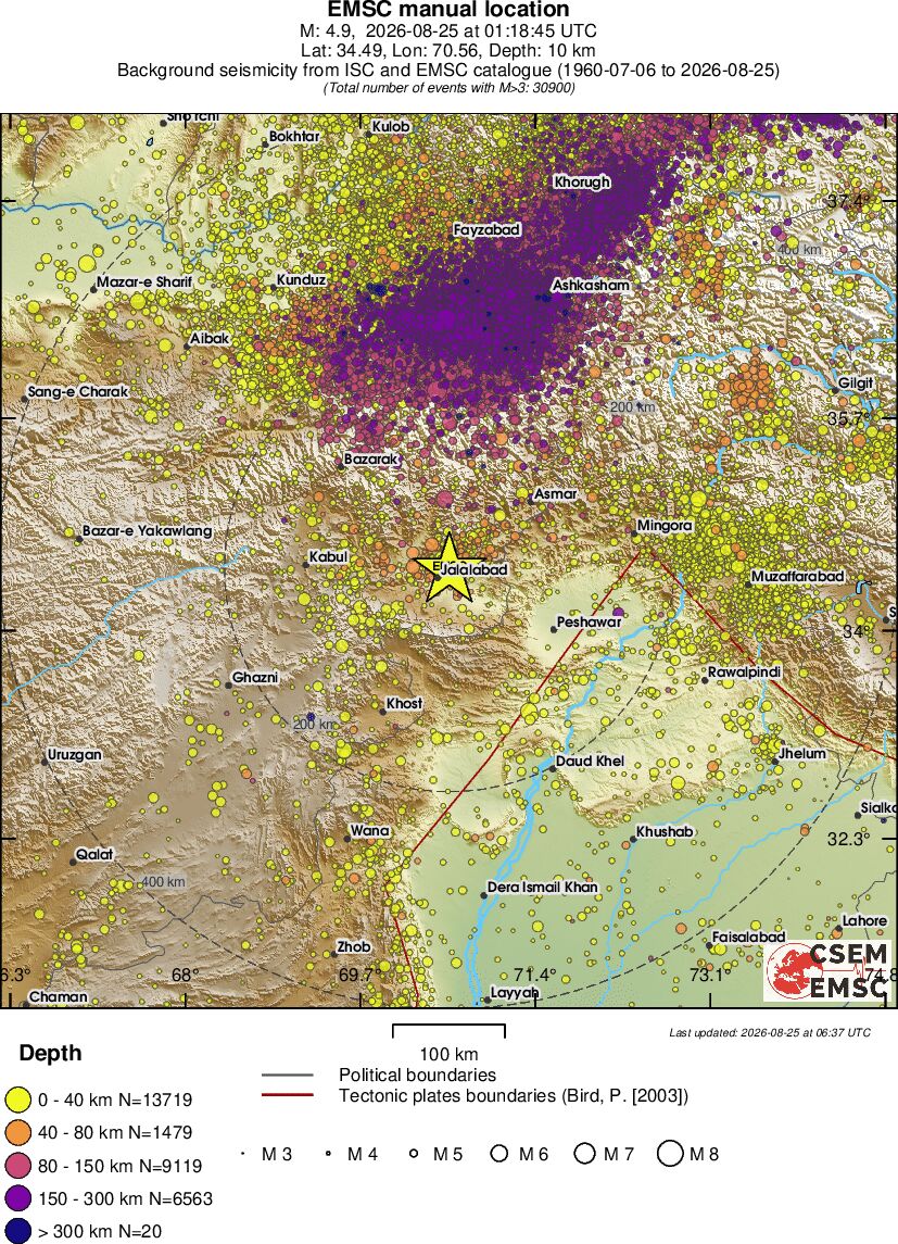 regional historical seismicity