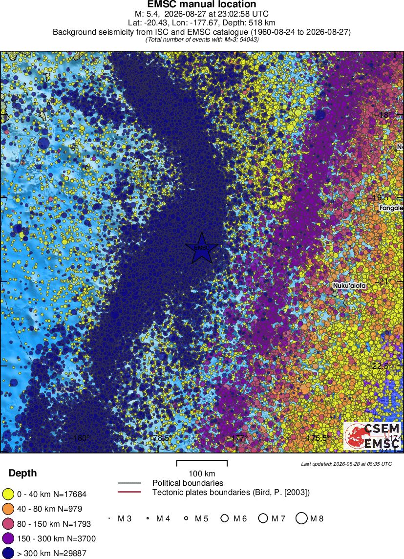 regional historical seismicity