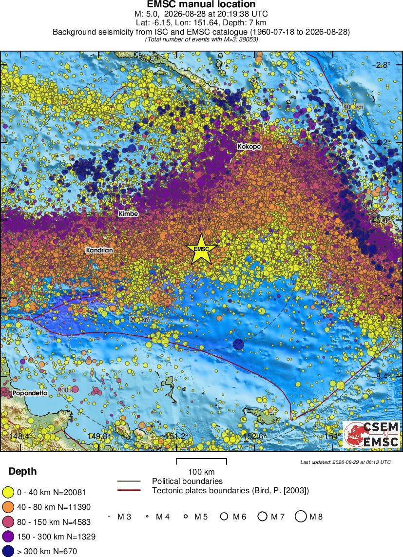 regional historical seismicity
