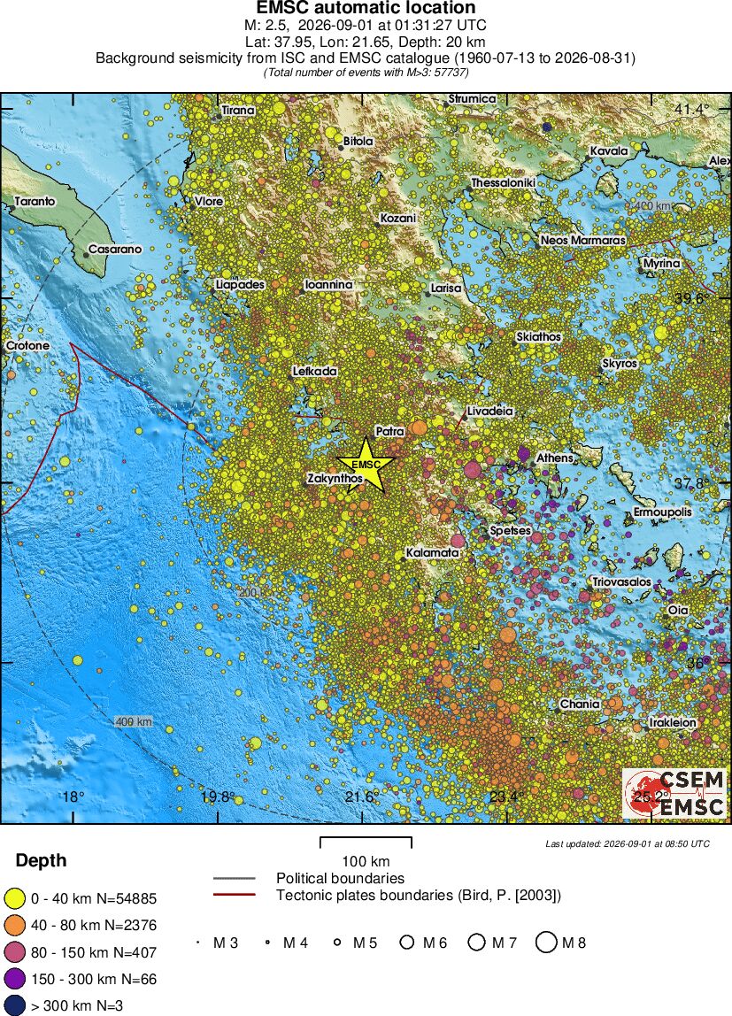 regional historical seismicity
