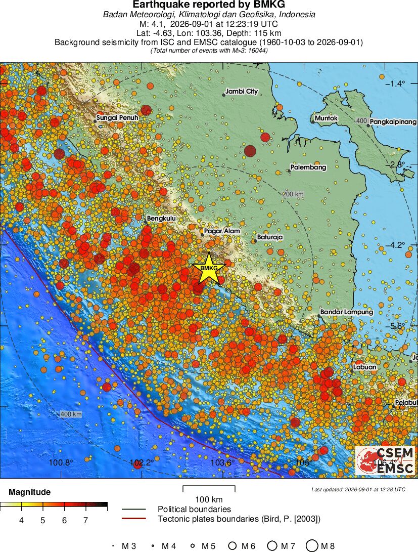 regional magnitude historical seismicity
