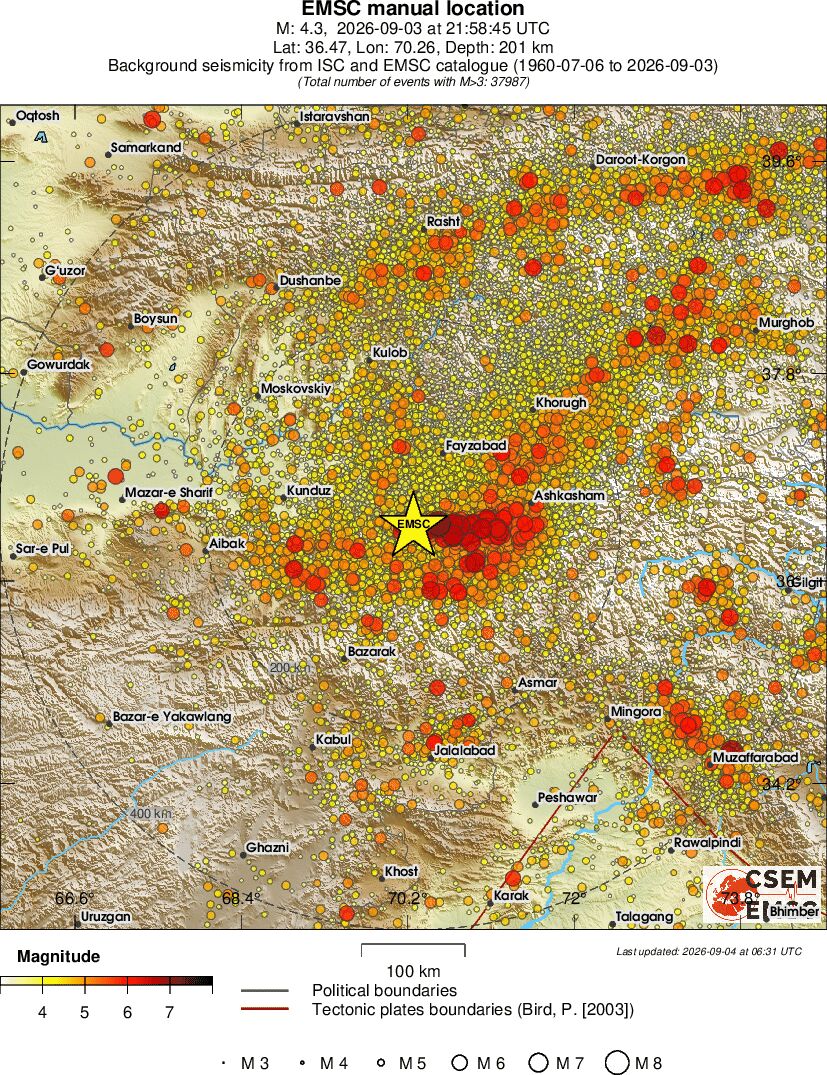 regional magnitude historical seismicity