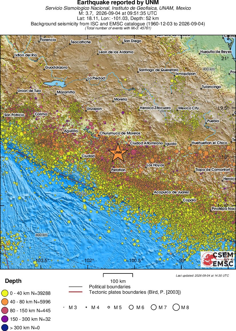 regional historical seismicity