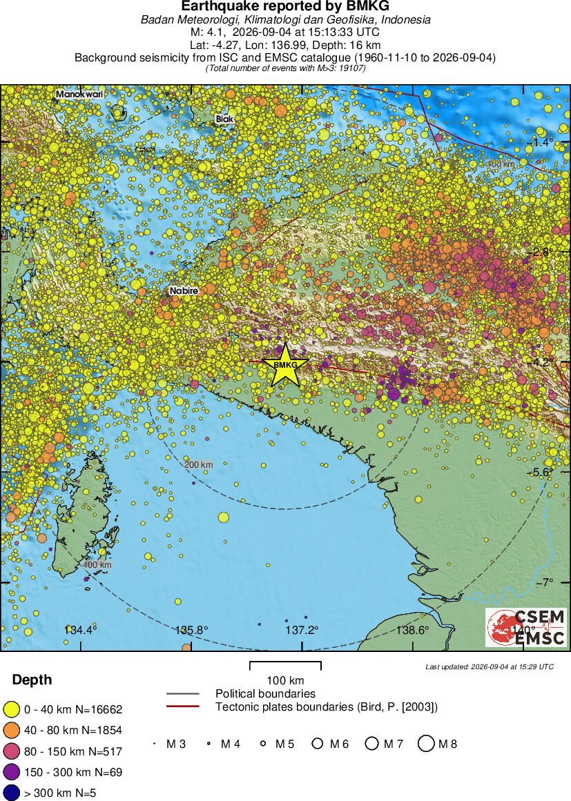 regional historical seismicity