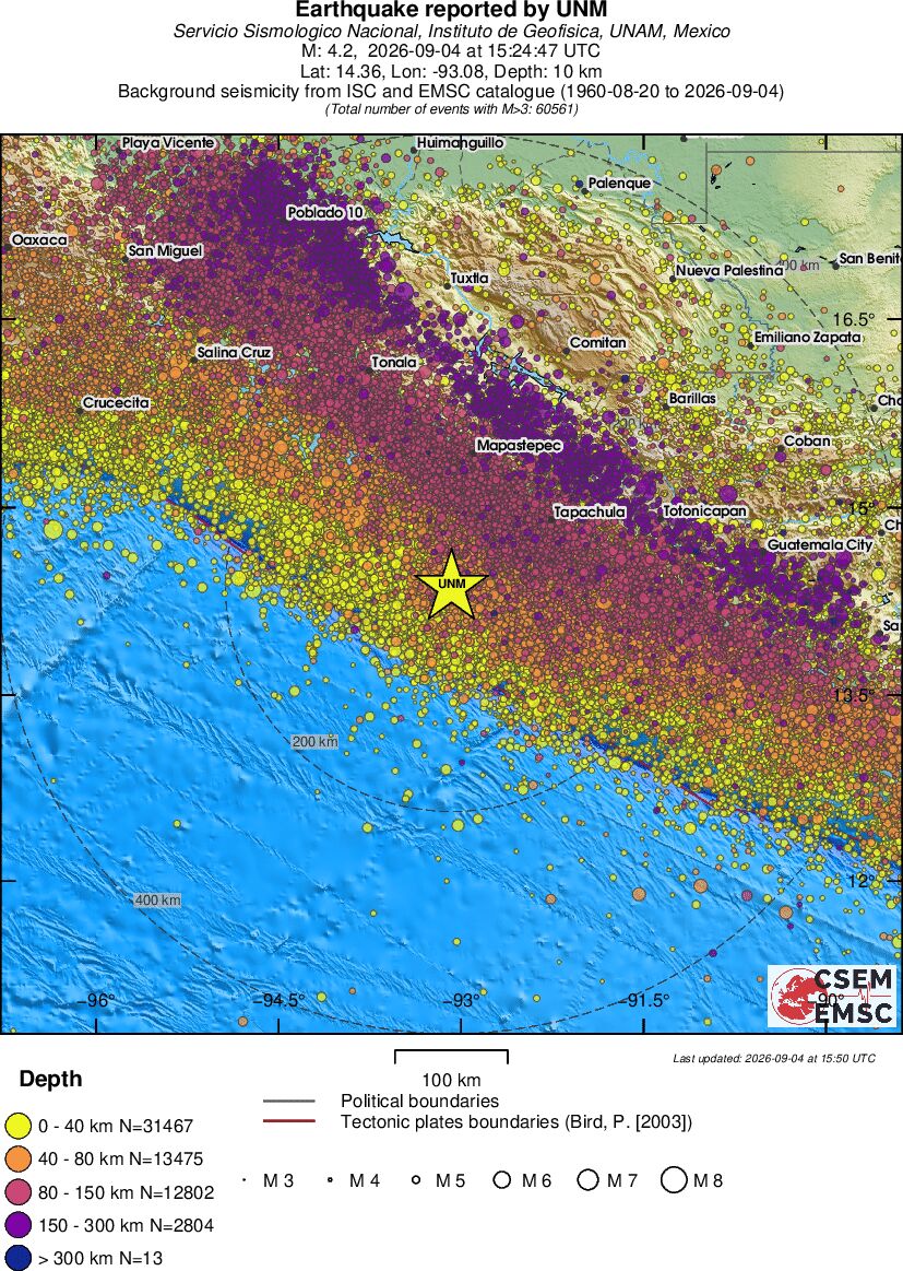 regional historical seismicity