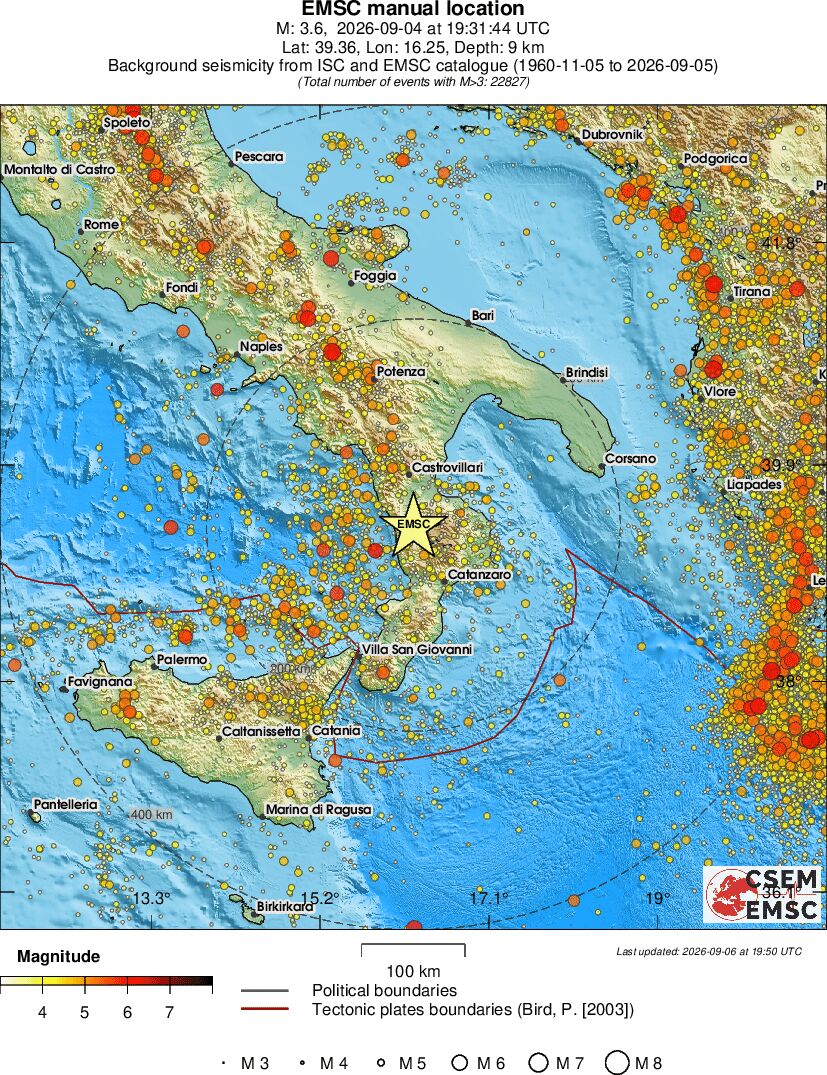 regional magnitude historical seismicity