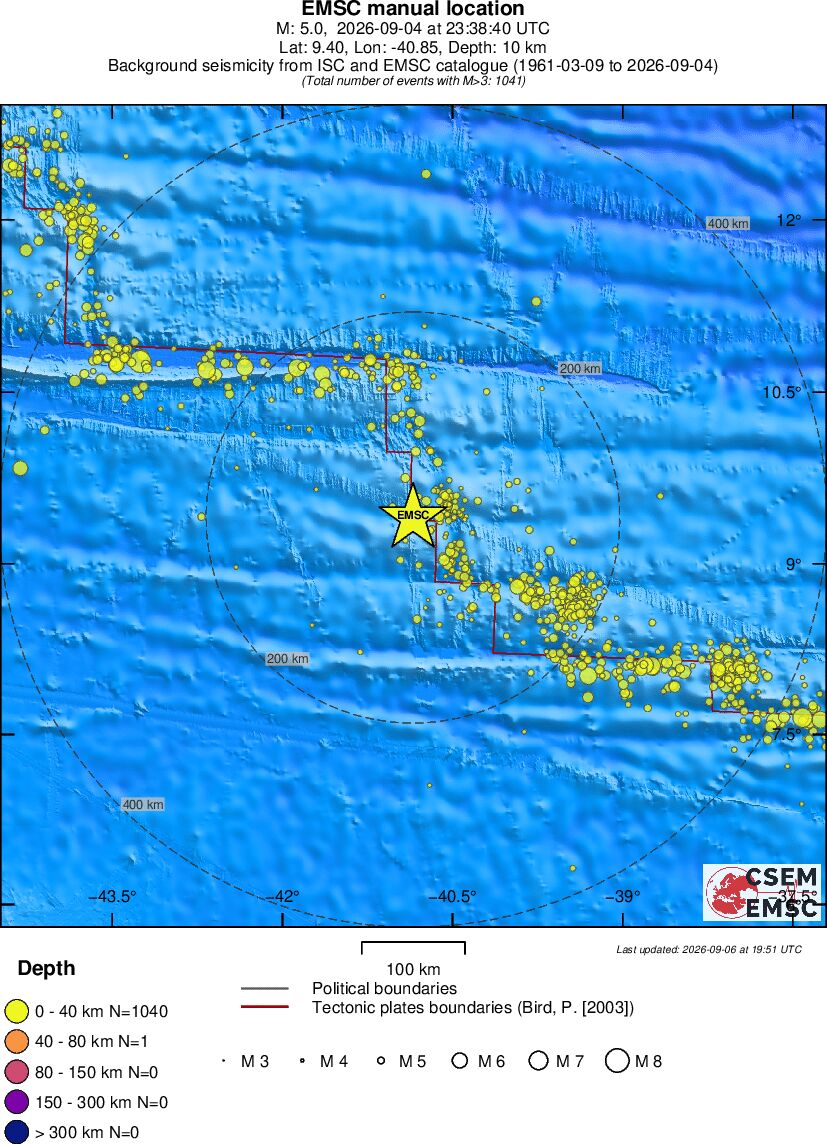 regional historical seismicity