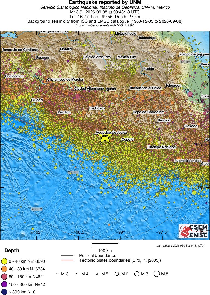 regional historical seismicity
