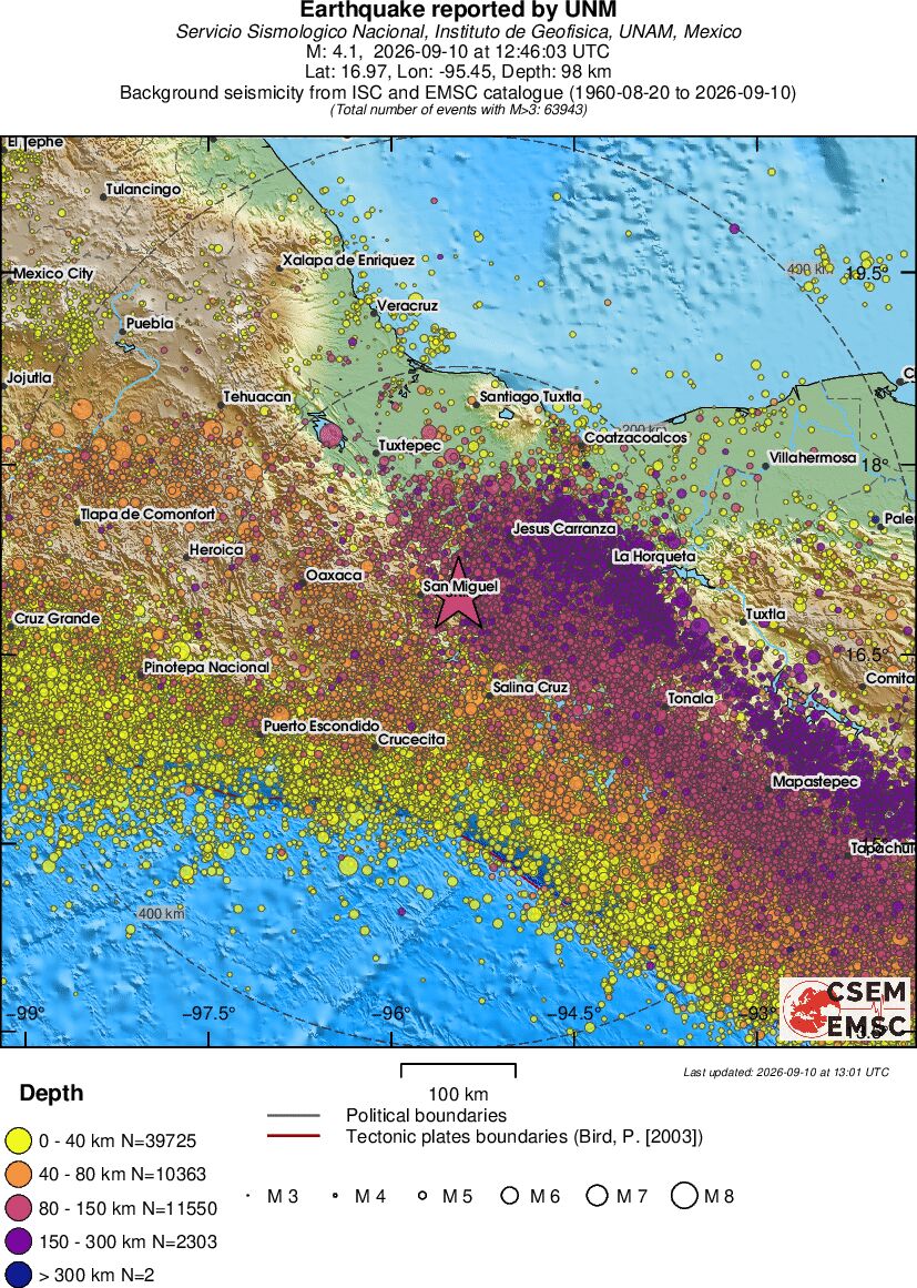regional historical seismicity
