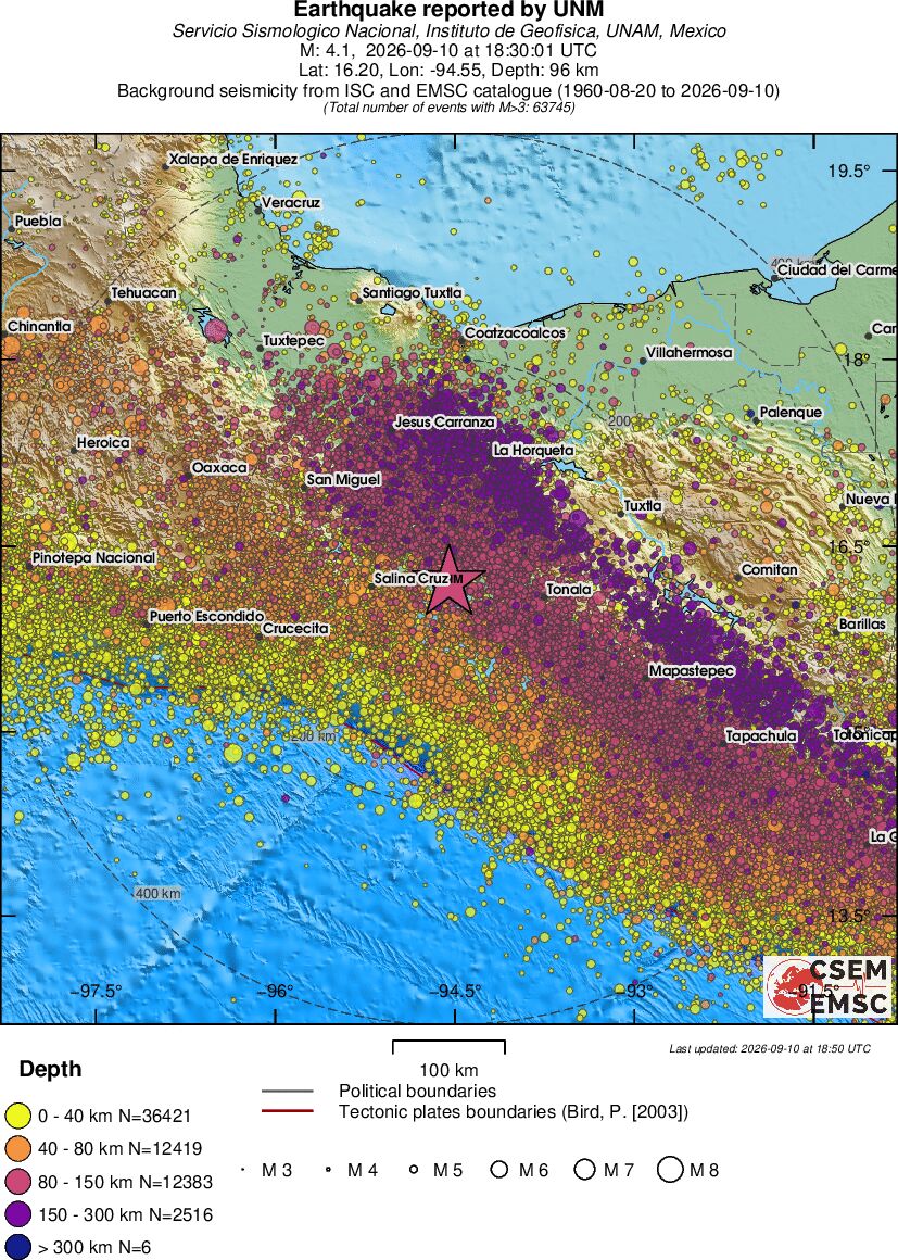regional historical seismicity