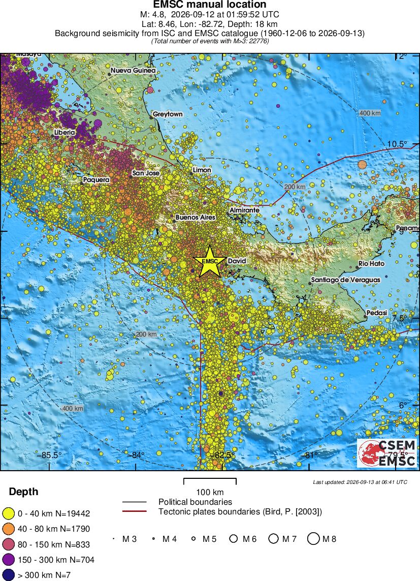 regional historical seismicity