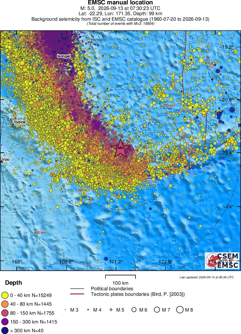 regional historical seismicity