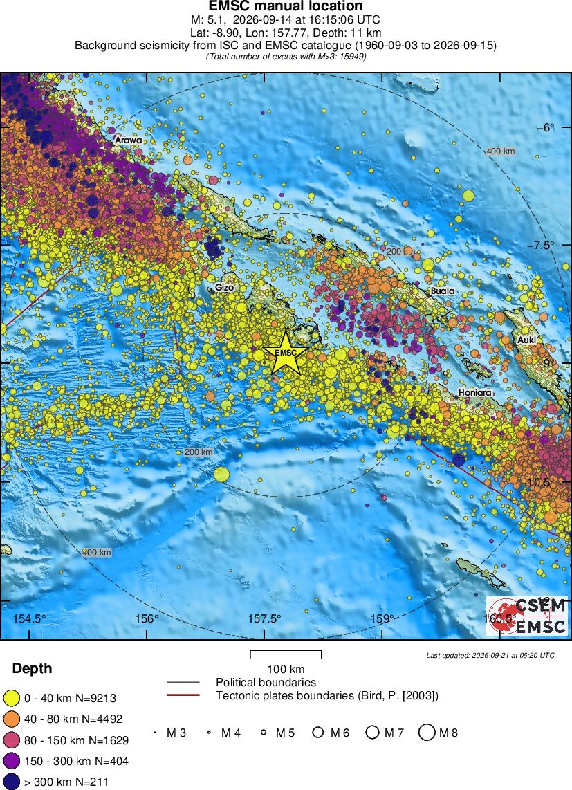 regional historical seismicity
