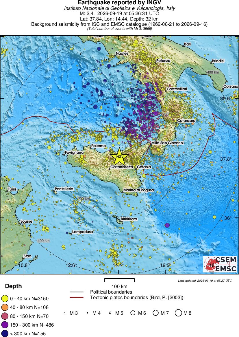regional historical seismicity