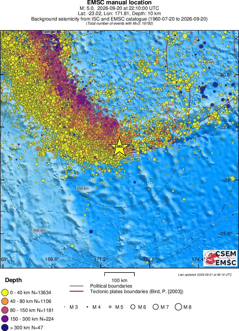 regional historical seismicity