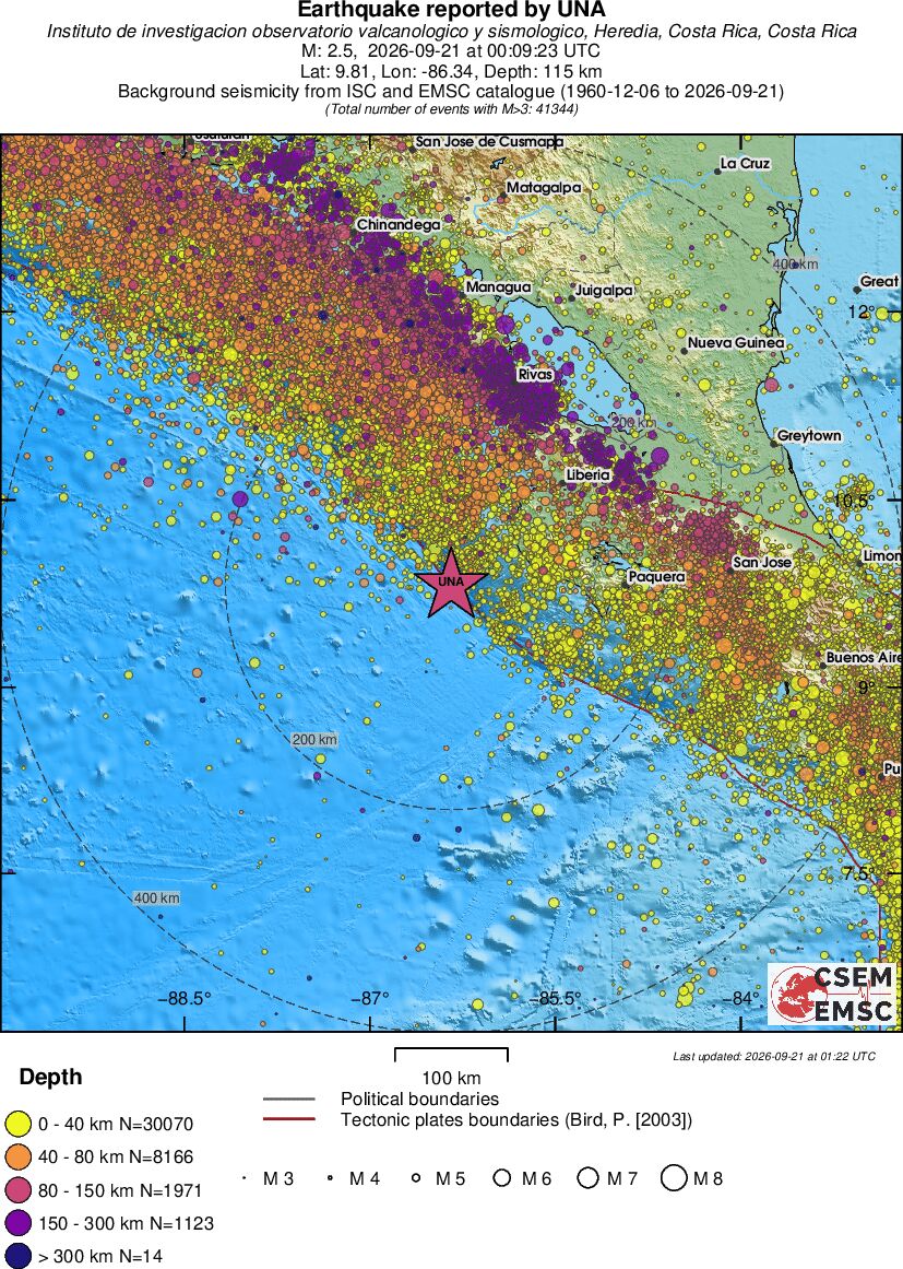 regional historical seismicity