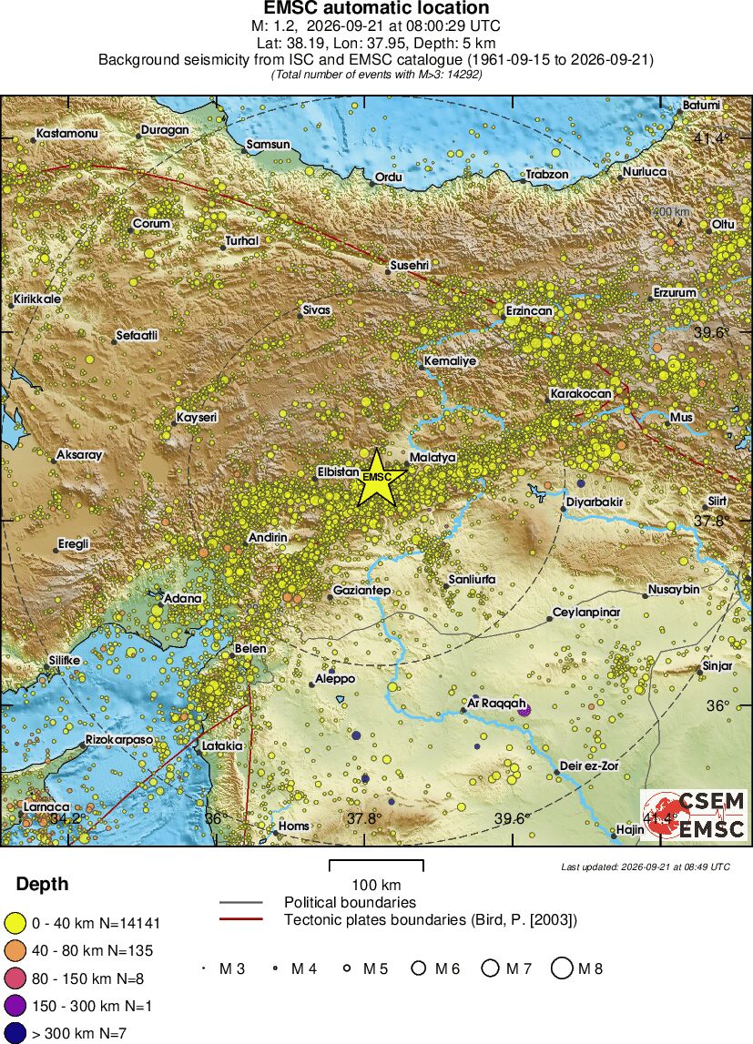 regional historical seismicity