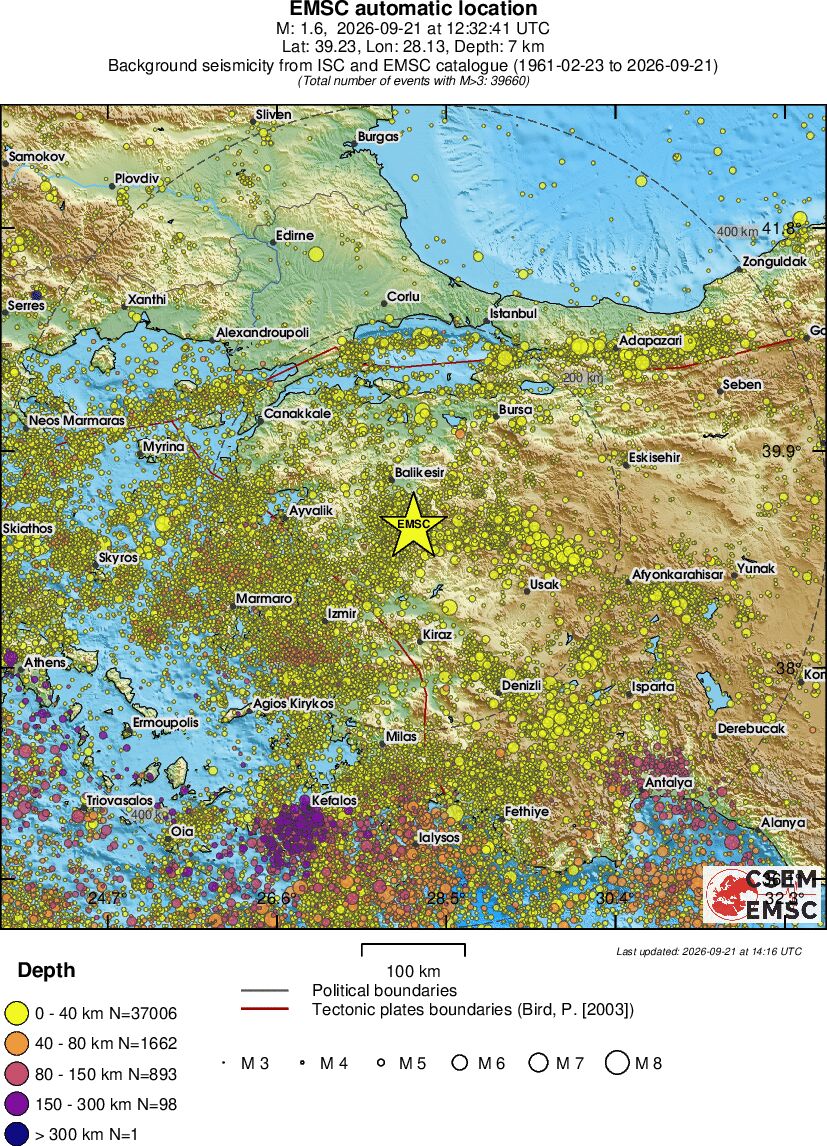 regional historical seismicity