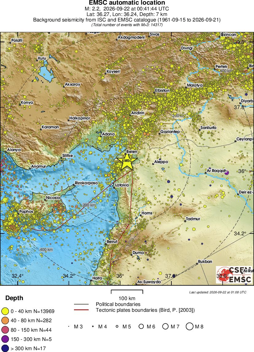 regional historical seismicity