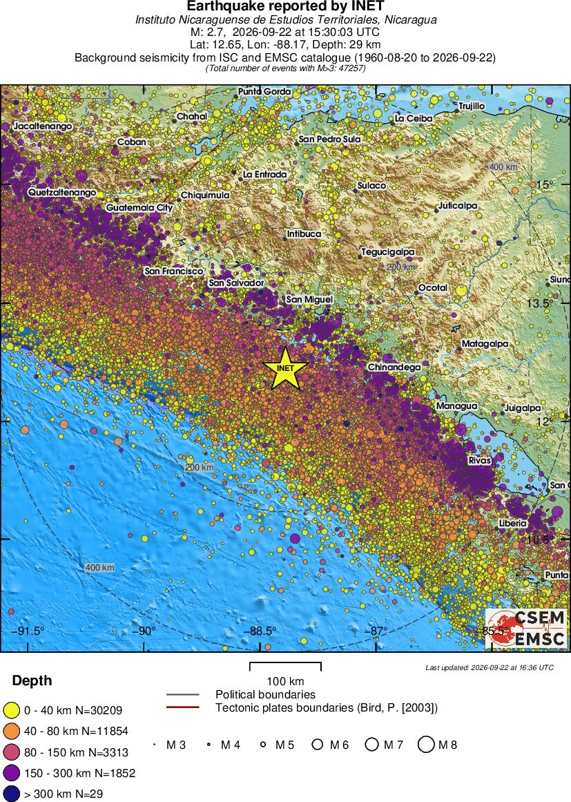 regional historical seismicity