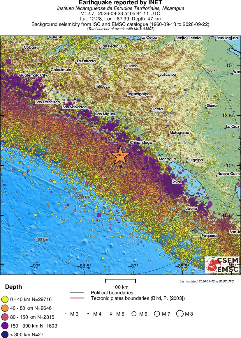 regional historical seismicity