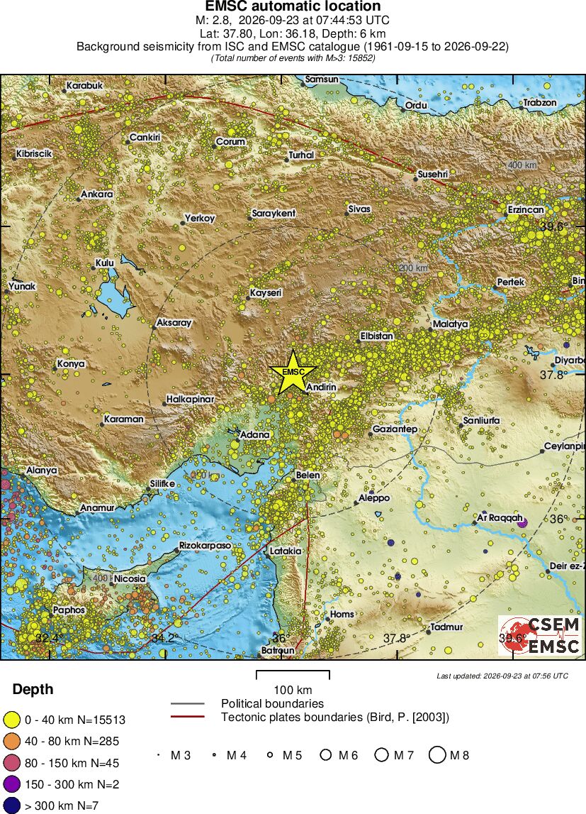 regional historical seismicity