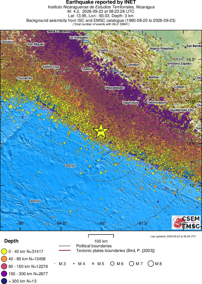 regional historical seismicity