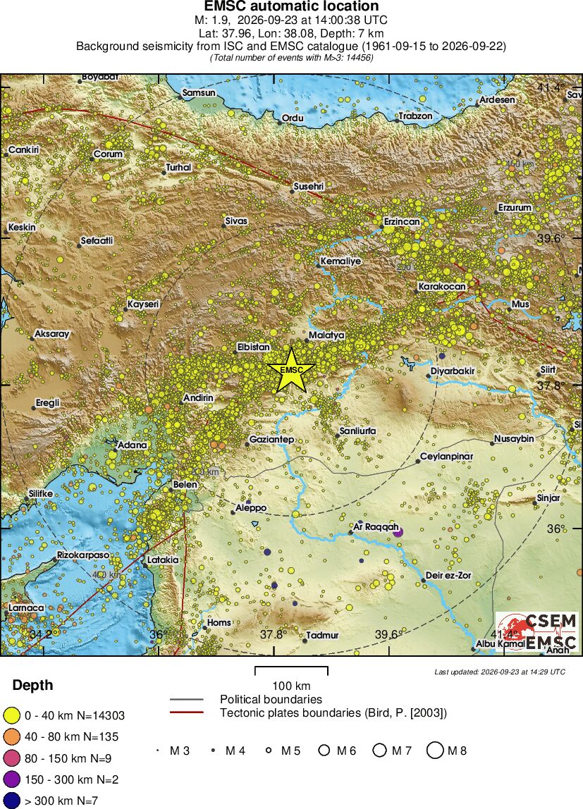 regional historical seismicity