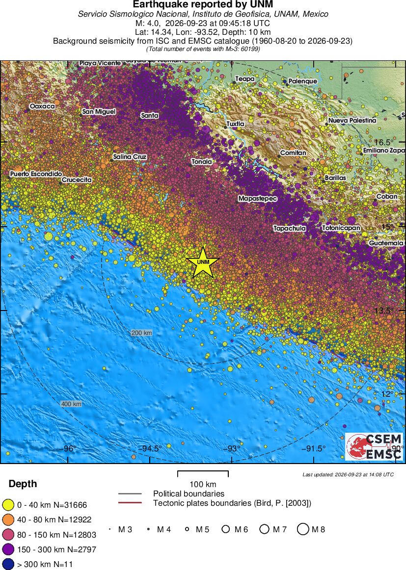 regional historical seismicity